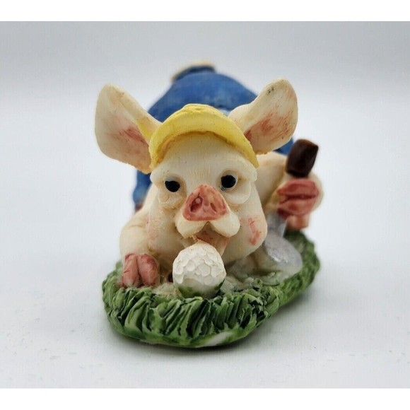 Golfing Pigs Calabar Creations LOT/2 Pig Hollow Pete Apsit figurine Vintage READ - Picture 11 of 16